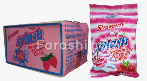Sweetco, Splash Strawberry & Cream Candy 150g Of 48 - Strawberry, HD Png Download, Transparent PNG