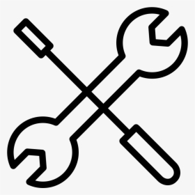 Picture Transparent Download Crossed And Svg Png Icon - White Wrench And Screwdriver Png, Png Download, Transparent PNG
