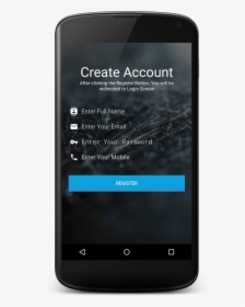 Android Sqlite Database Register Activity - Smartphone, HD Png Download, Transparent PNG