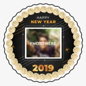 Happy New Year 2019 Photo Cake - Happy New Year 2019 Cake, HD Png Download, Transparent PNG