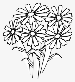 White Flower Clipart 5 Flower - Drawing Of Flower Composition, HD Png Download, Transparent PNG
