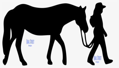 Girl Leading Horse Vinyl Decal - Girl Leading Horse Silhouette, HD Png Download, Transparent PNG