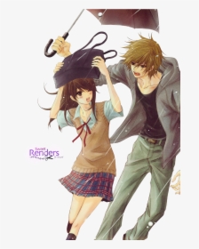 Boyxgirl By Teriani16 - Anime Couple Under The Rain, HD Png Download, Transparent PNG