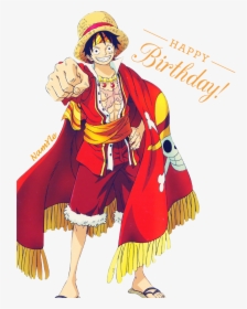 Transparent Luffy Chibi Png - One Piece Luffy Happy Birthday, Png Download, Transparent PNG