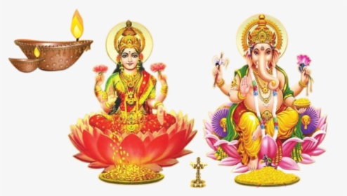 God Laxmi Ganesh Diwali Desig - Laxmi Mata Hd Png, Transparent Png, Transparent PNG