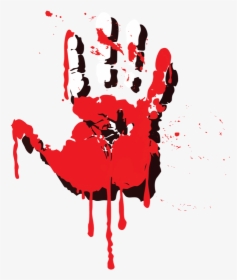#hand #handprint #blood #horror #psycho #muder - Illustration, HD Png Download, Transparent PNG