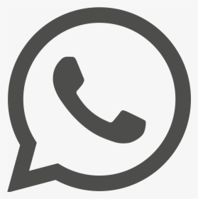 Whatsapp Icon Black White Png, Transparent Png, Transparent PNG