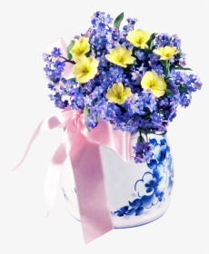Flowers In A Vase - Flower Vase Long Hd Png, Transparent Png, Transparent PNG