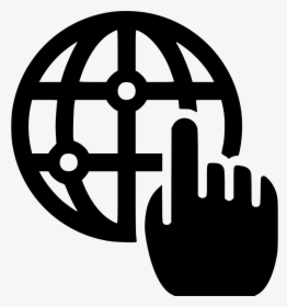 Hand Touch Globe - Icon, HD Png Download, Transparent PNG