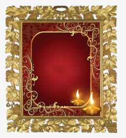 #diwali #wallpapers By @sadna2018 #festivals #happydiwali - Transparent Gold Photo Frame, HD Png Download, Transparent PNG