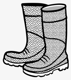 Lineart Clip Arts - Rain Boots Clipart Black And White, HD Png Download, Transparent PNG