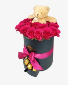Rose Flower Bucket Png, Transparent Png, Transparent PNG