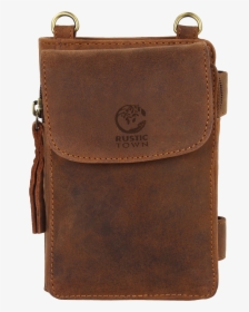 Handmade Genuine Leather Zippered Crossbody Wallet - Wallet, HD Png Download, Transparent PNG