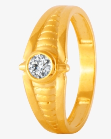 22kt Yellow Gold And American Diamond Ring For Men - Ring, HD Png Download, Transparent PNG