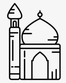 Transparent Cliff Edge Clipart - Mosque Black And White Png, Png Download, Transparent PNG