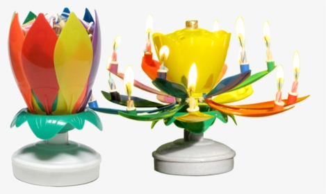 Happy Birthday Candle Flower Rainbow, HD Png Download, Transparent PNG