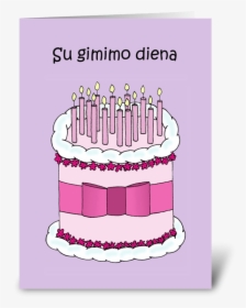 Lithuanian Happy Birthday Greeting Card - Joyeux Anniversaire En Albanais, HD Png Download, Transparent PNG