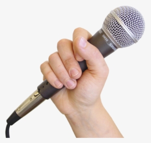 Clip Art Hand Holding Mic - Hand With Microphone Png, Transparent Png, Transparent PNG