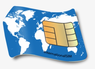 Global Data Sim Card    Title Global Data Sim Card - World Map, HD Png Download, Transparent PNG