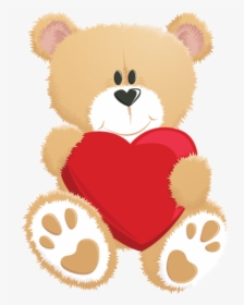 Teddy Bear With Heart Clipart, HD Png Download, Transparent PNG