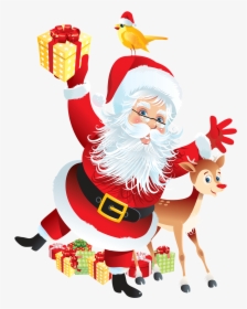 Santa And Rudolph Png, Transparent Png, Transparent PNG