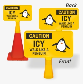 Caution Sign Icy Conditions, HD Png Download, Transparent PNG