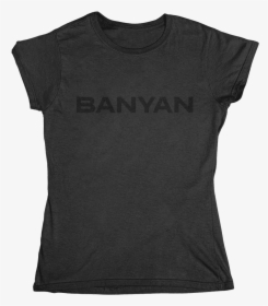 Women S Banyan Black On Black T-shirt - Active Shirt, HD Png Download, Transparent PNG