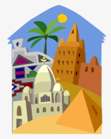 Vector Illustration Of North African Islamic Architecture - Castle, HD Png Download, Transparent PNG