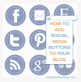 Great Tutorial On Adding Social Media Buttons To Your - Cool Social Media Icon, HD Png Download, Transparent PNG