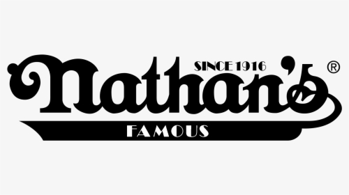 Nathan S Famous Logo Black And White - Nathan's Hot Dogs, HD Png Download, Transparent PNG