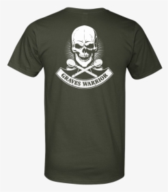 Graves Warrior Skull Men S V Neck Shirt - Luke Combs Black Skeleton, HD Png Download, Transparent PNG