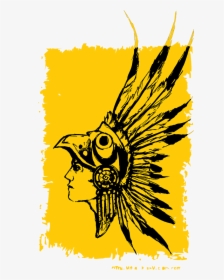 Clip Art Guerrero Azteca Clipart - Aztec Headdress Tattoo, HD Png Download, Transparent PNG
