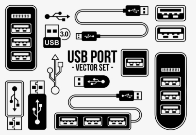 Usb Port Icons Vector - Come In We Re Open, HD Png Download, Transparent PNG