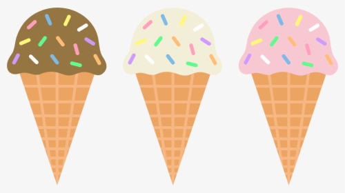 Sprinkles Ice Cream Cone With Clipart Free Transparent - Ice Cream Cone Clip Art, HD Png Download, Transparent PNG