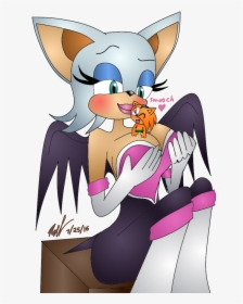 Rouge The Bat Kisses Mini Tiger - Cartoon, HD Png Download, Transparent PNG