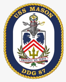 Uss Mason Ddg-87 Crest - Uss Bonhomme Richard Crest, HD Png Download, Transparent PNG