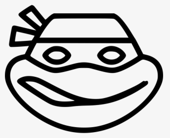 Ninja Turtle Raphaelo Humanoid - Ninja Turtle Icon Black, HD Png Download, Transparent PNG