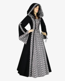 Black Medieval Hooded Dress, HD Png Download, Transparent PNG