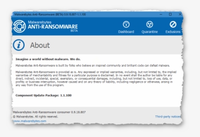 Malwarebytes Anti-ransomware Beta - Malwarebytes, HD Png Download, Transparent PNG