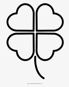 Four Leaf Clover Coloring Pages With Page Ultra - Online Game Icon Png, Transparent Png, Transparent PNG