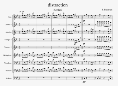 Distraction Kehlani Sheet Music, HD Png Download, Transparent PNG