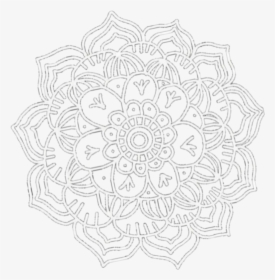 #mandala #tumblr #whitemandala #mandalatumblr #freetoedit - Flower Overlay For Edits, HD Png Download, Transparent PNG