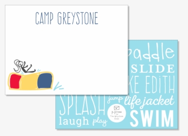 Picture Of Waterpark Flat Note Card Set - Graphic Design, HD Png Download, Transparent PNG