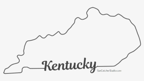 Free Kentucky Outline With State Name On Border, Cricut - Shape Of Kentucky, HD Png Download, Transparent PNG