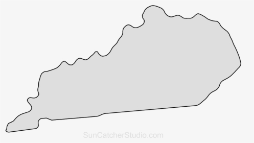 Kentucky Map Outline Png Shape State Stencil Clip Art - Free Coloring Page Of The State Of Kentucky, Transparent Png, Transparent PNG