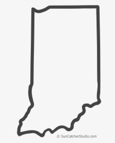 Free Indiana Outline With Home On Border, Cricut Or - Indiana State Outline Svg, HD Png Download, Transparent PNG