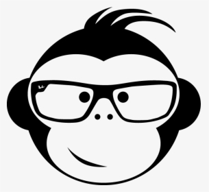 Monkey Head Black And White, HD Png Download, Transparent PNG