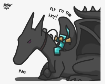 Riding An Enderdragon By Oneir - Minecraft Drawings Ender Dragon, HD Png Download, Transparent PNG