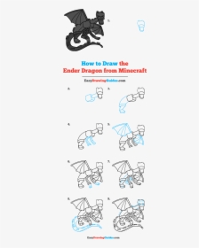 How To Draw Ender Dragon From Minecraft - Easy School Book Drawing, HD Png Download, Transparent PNG