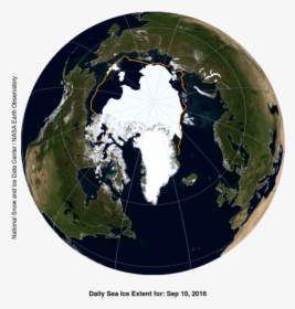 Arctic Sea Ice Concentration - Satellite Image Of Arctic Circle, HD Png Download, Transparent PNG